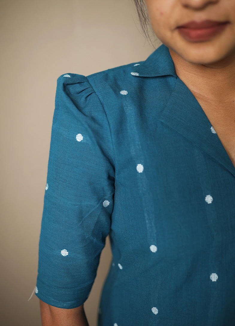 Teal Dot Cotton Co-ord